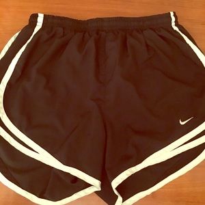 Black Nike workout shorts